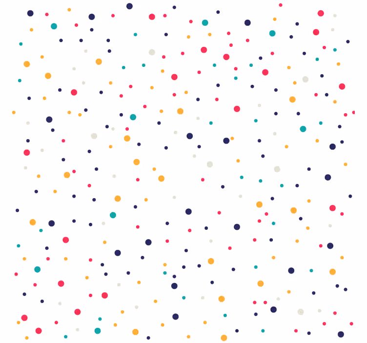 Efekt textury podtácků barevné tečkované vzory - TenStickers