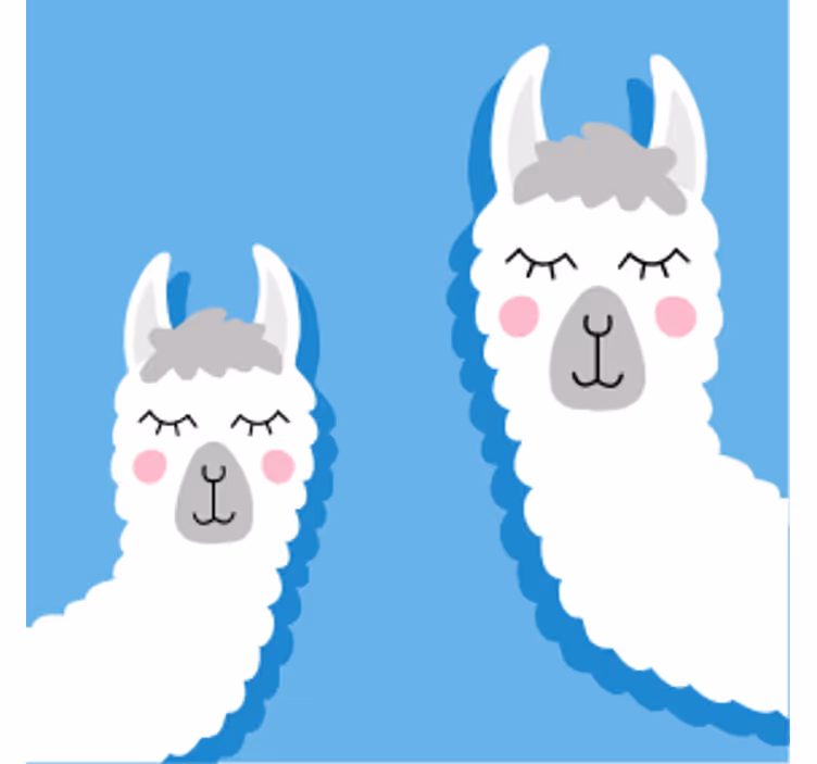 Blázen podtácek hravé lamí postavy - TenStickers