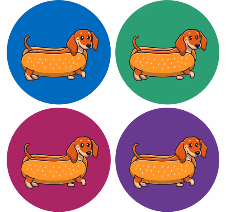 Jezevčík štěně modernípodtácek - TenStickers
