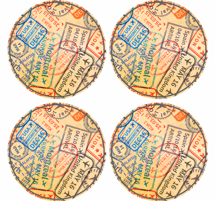 Cestovní známky moderní dráha - TenStickers