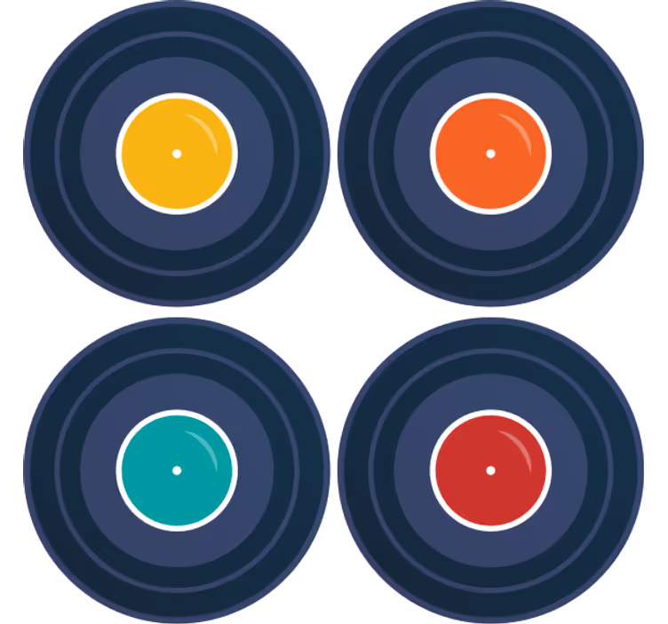 Blázen podtácek barevná vinylová inspirace - TenStickers