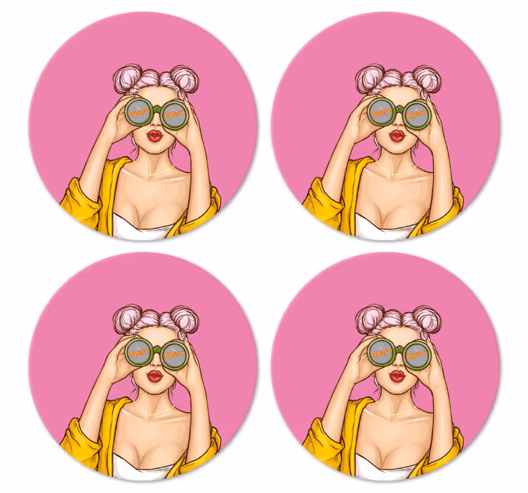 Blázen podtácek hravá postava se slunečníky - TenStickers