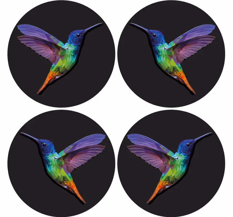 Geometrický kolibřík více tácků - TenStickers