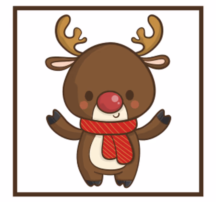 Roztomilý sob vánoční dráha - TenStickers