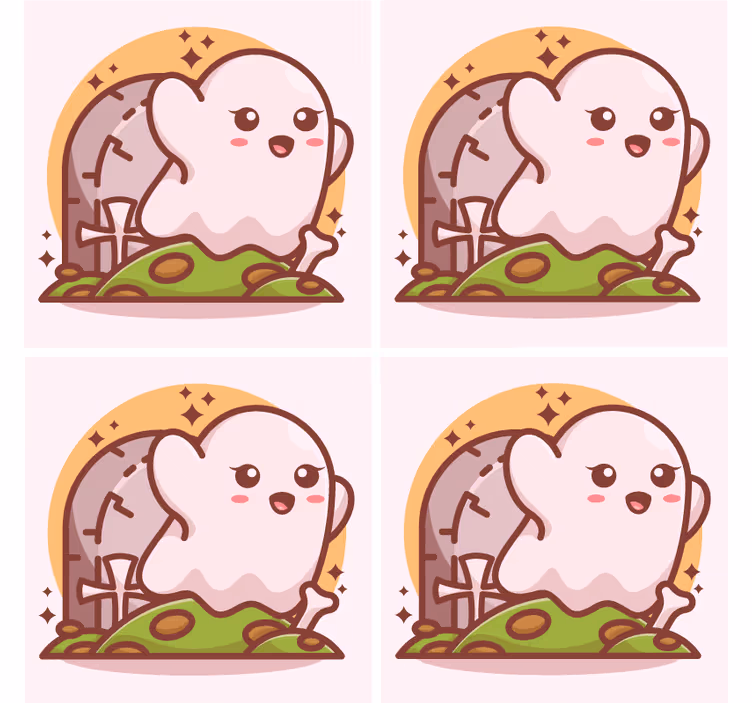 Halloweenský podtácek s veselým duchem - TenStickers
