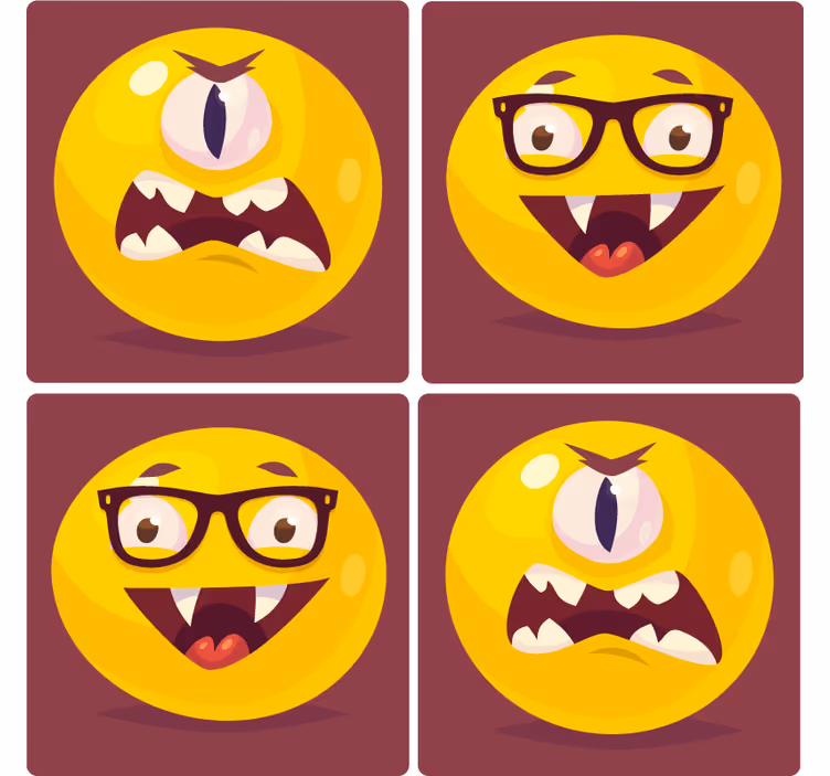 Blázen podtácek veselých úsměvů - TenStickers