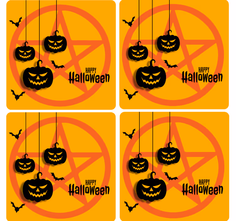 Motiv strašidelné dýně Halloweenský podtácek - TenStickers