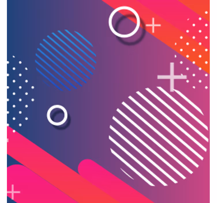 Efekt textury podtácků geometrický vzor s kruhy - TenStickers