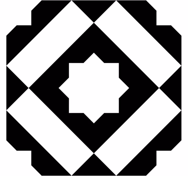 Efekt textury podtácků geometrický černý vzor - TenStickers