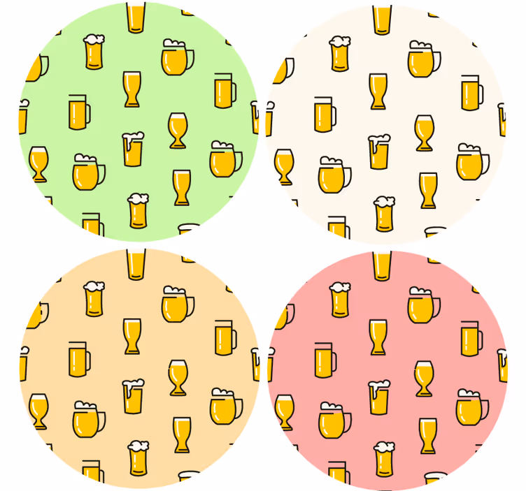 Pivní vinylové tácky - TenStickers