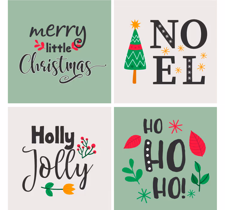 Vánoční podtácek elfa ho ho grafika - TenStickers
