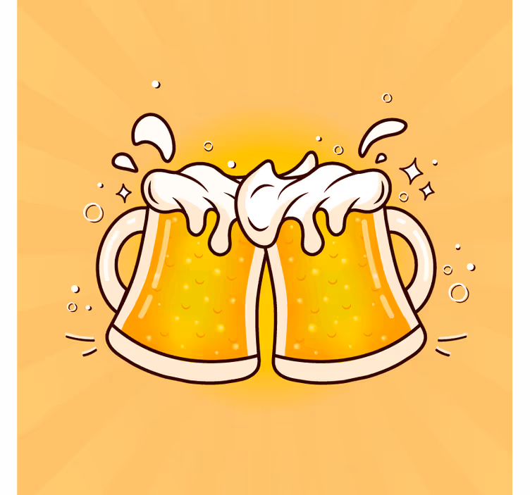 Na zdraví s brýlemi pivních rohoží - TenStickers
