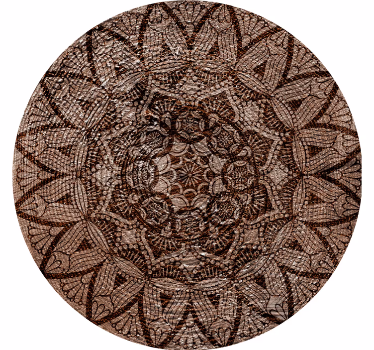 Moderní dřevěná dráha jako mandala - TenStickers