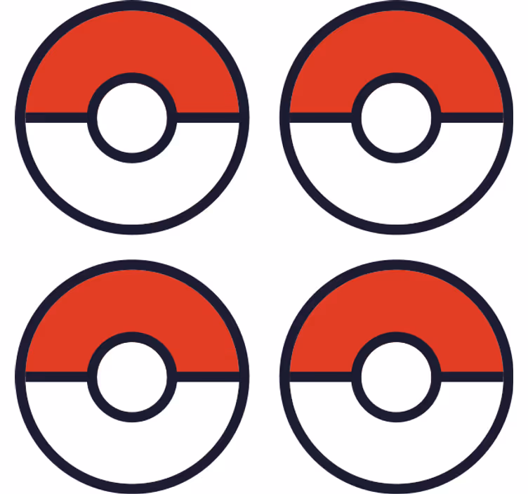 Pokemon ball geek tácky - TenStickers