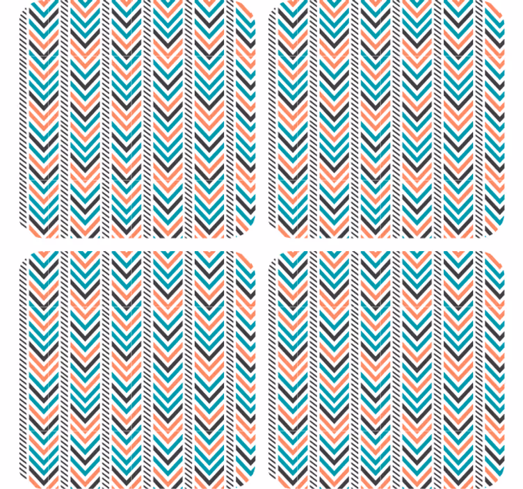 Efekt textury podtácků chevron vzor základní potřeby - TenStickers
