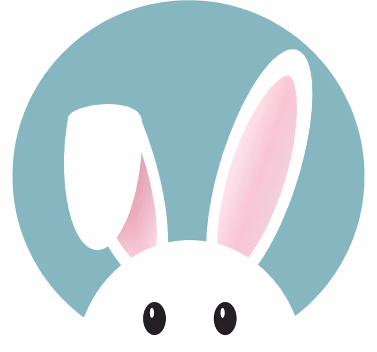 Roztomilý zajíček modernípodtácek - TenStickers
