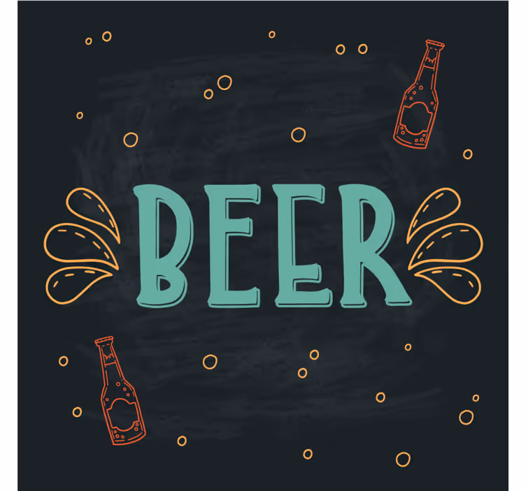Pivo nastaveno jako design 90. Let - TenStickers