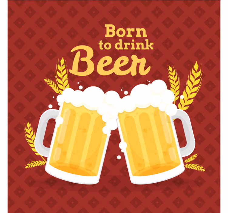 Pivní podtácek na zdraví s pivem - TenStickers