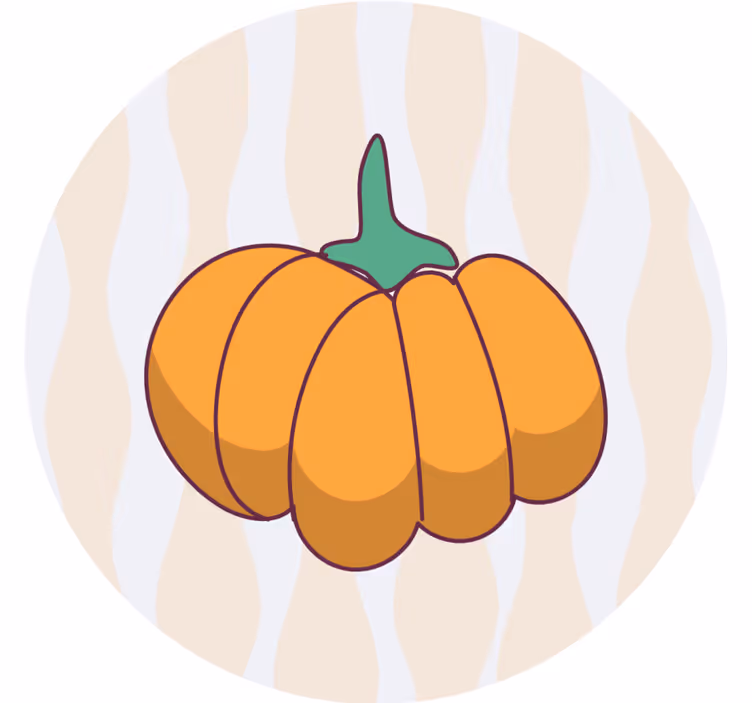 Halloweenský podtácek ve tvaru stylizované dýně - TenStickers