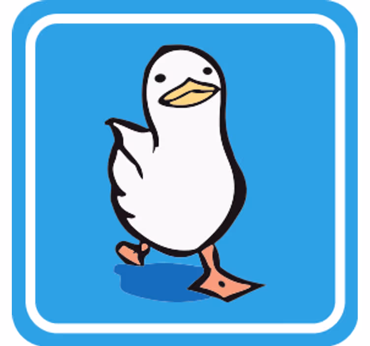 Chůze kreslená kachna blázen podtácek - TenStickers
