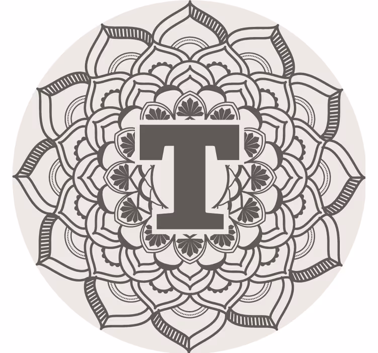 Pivní podtácek s květinovým monogramem - TenStickers