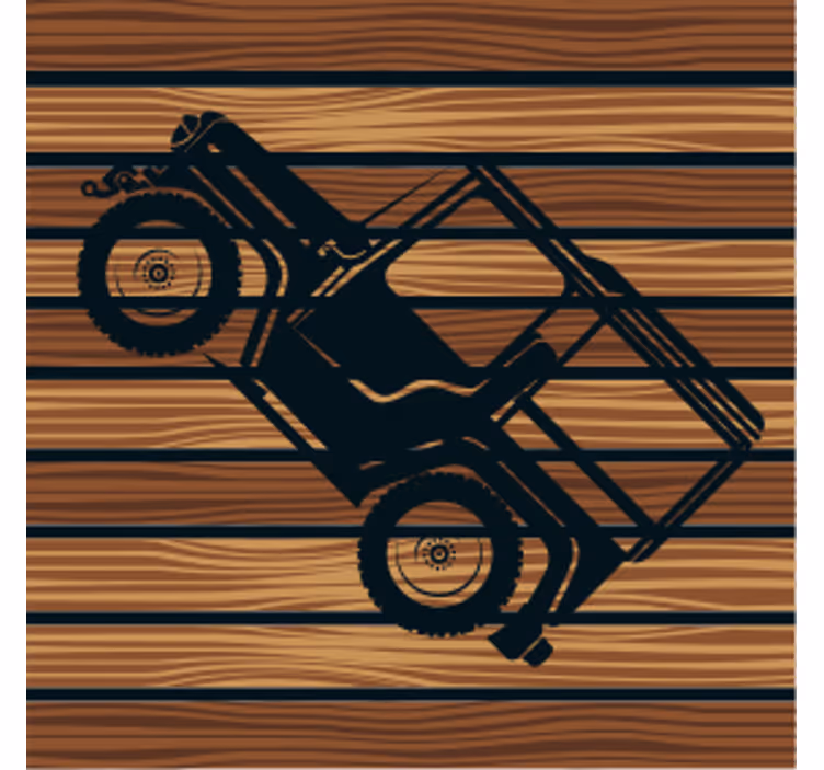 Efekt textury podtácků vintage terénního vozidla - TenStickers