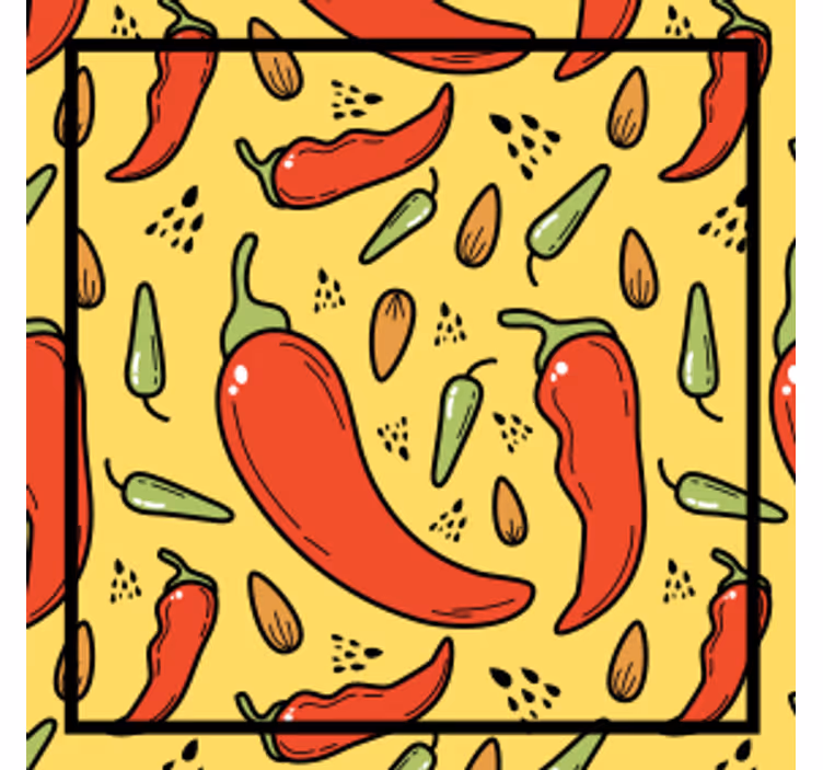 Moderní podtácek s motivem chili papriček - TenStickers