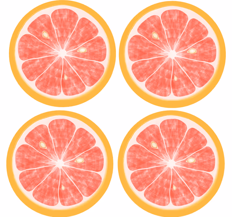 Blázen podtácek s motivem citrusového plátku - TenStickers