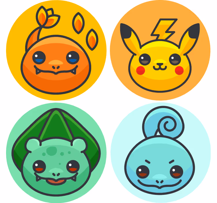 Pokémon postavy více tácků - TenStickers