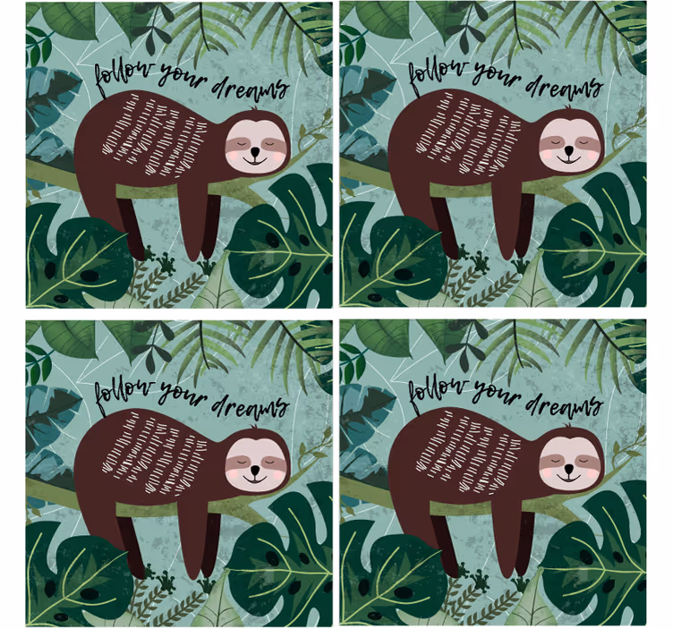 Blázen podtácek s inspirativním citátem lenochoda - TenStickers