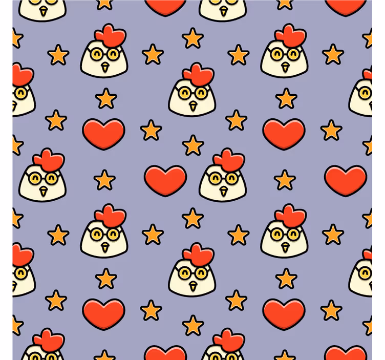 Blázen podtácek hravé kuřecí hlavy - TenStickers