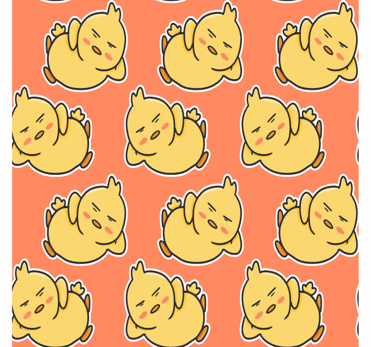 Blázen podtácek s roztomilým žlutým vzorem kuřátek - TenStickers
