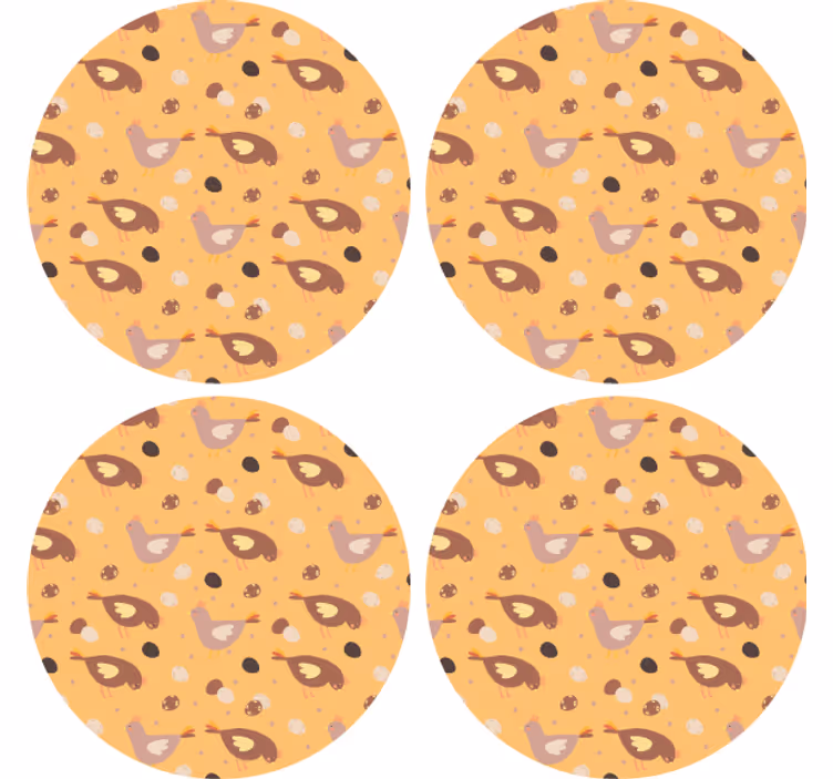 Náladový ptačí vzor blázen podtácek - TenStickers