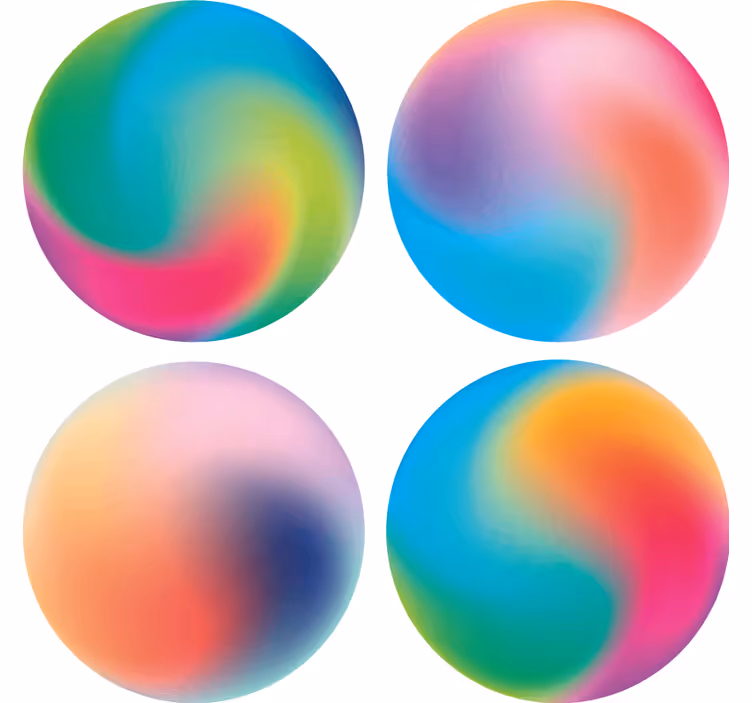 Efekt textury podtácků barevné vířivé vzory - TenStickers