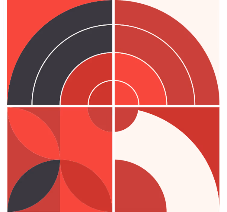 Efekt textury podtácků geometrických barevných vzorů - TenStickers