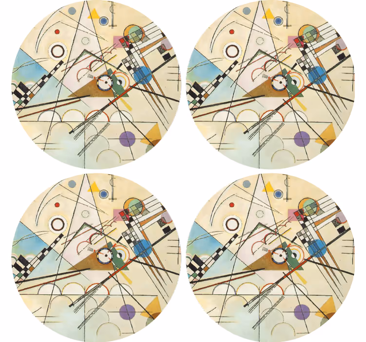 Efekt textury podtácků s geometrickým kruhem - TenStickers