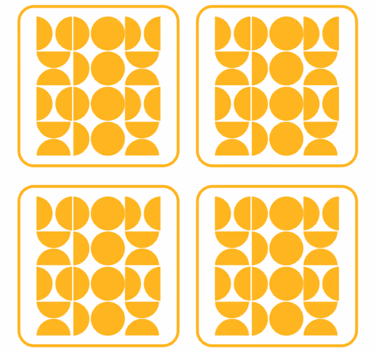 Efekt textury podtácků geometrických motivů - TenStickers
