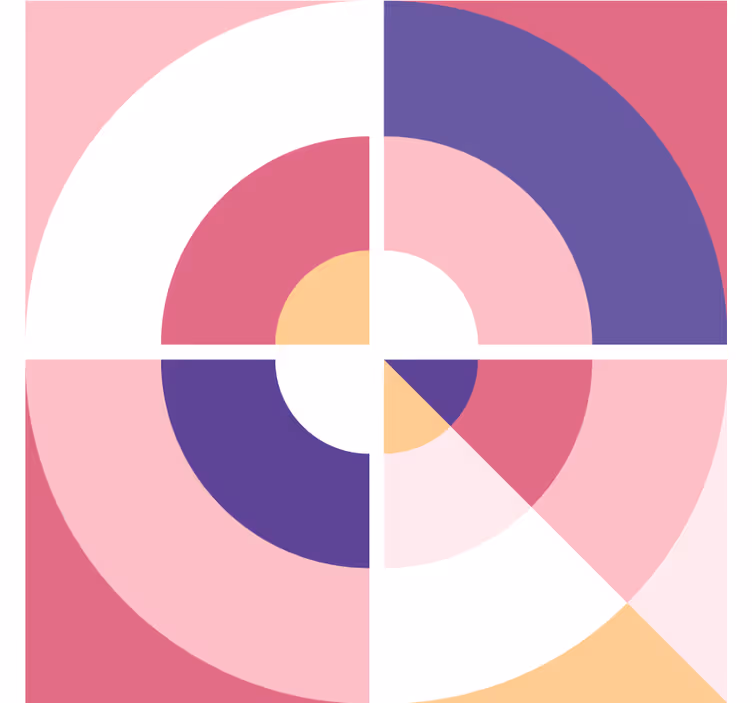 Moderní podtácek geometrické barevné tvary - TenStickers