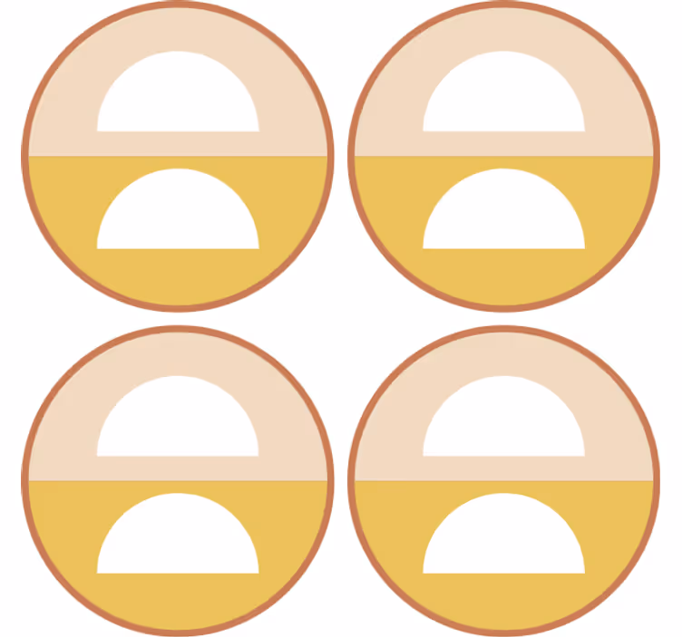 Blázen podtácek geometrické půlkruhy - TenStickers