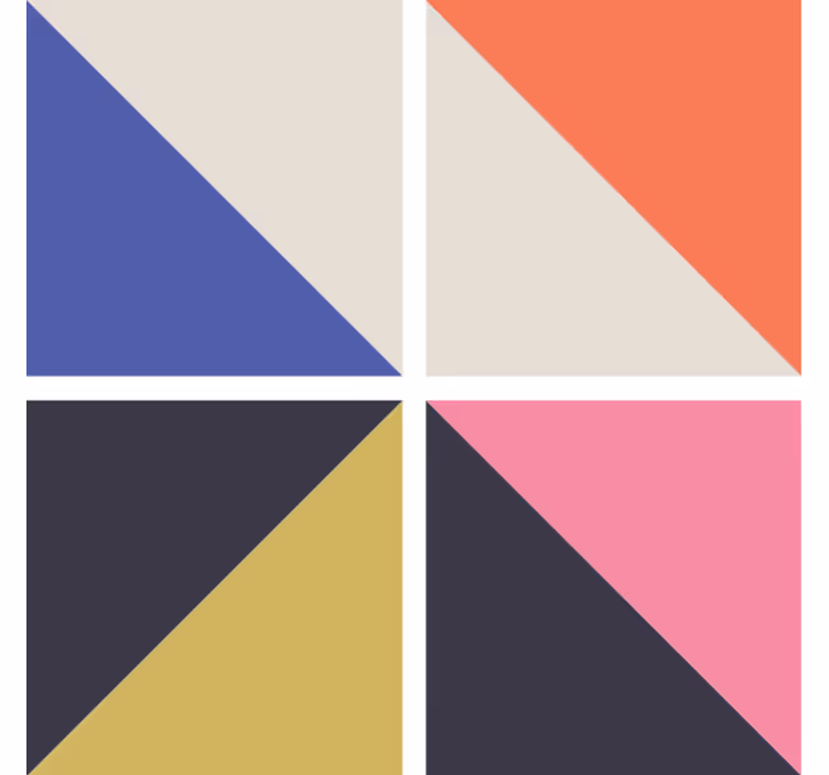 Geometrické vícebarevné úhly efekt textury podtácků - TenStickers
