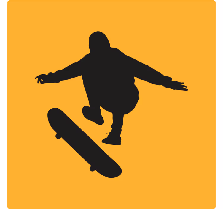 Skate strávník silueta geek dráha - TenStickers