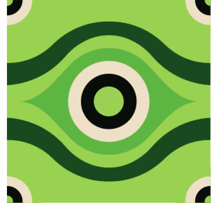Efekt textury podtácků vlnitý zelený vzor - TenStickers