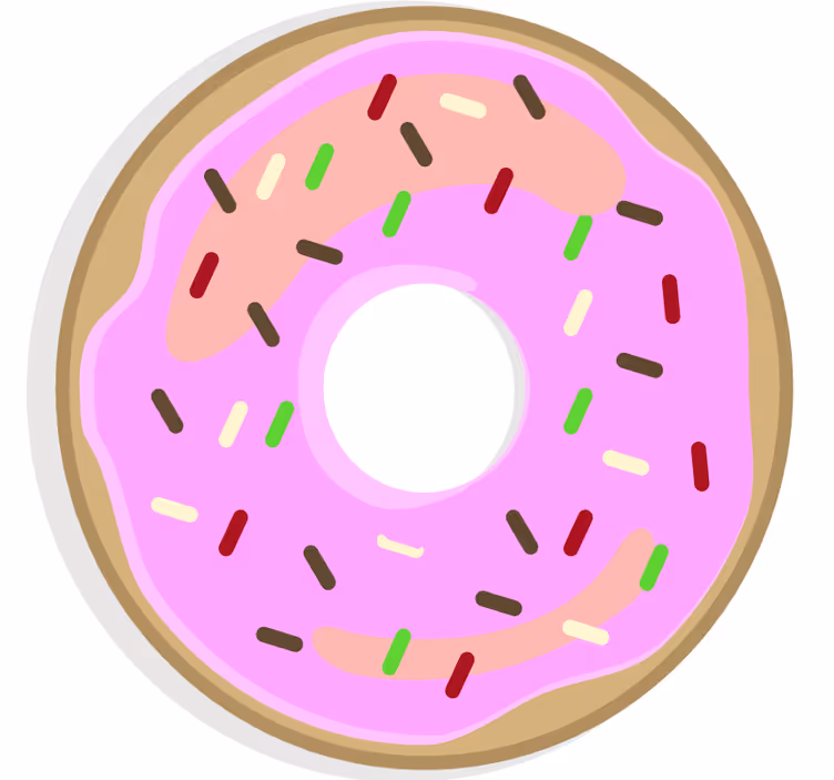 Blázen podtácek růžový polevaný dezert - TenStickers