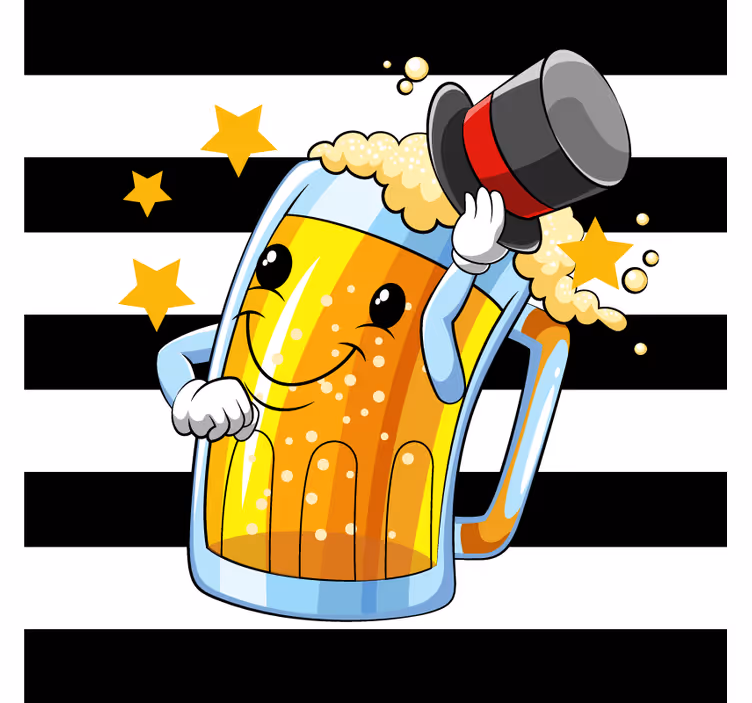 Legrační pivní design pivní podložky - TenStickers