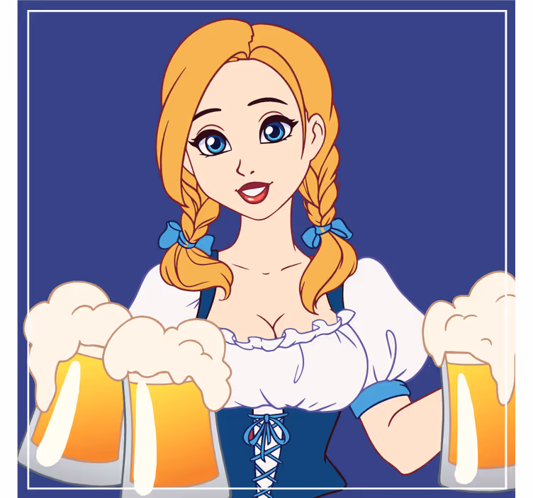 Pivní podtácek s veselým barmanem - TenStickers