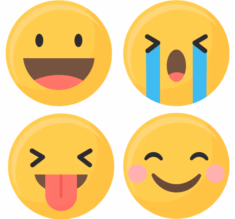 Sociální média emojis geek tácky - TenStickers