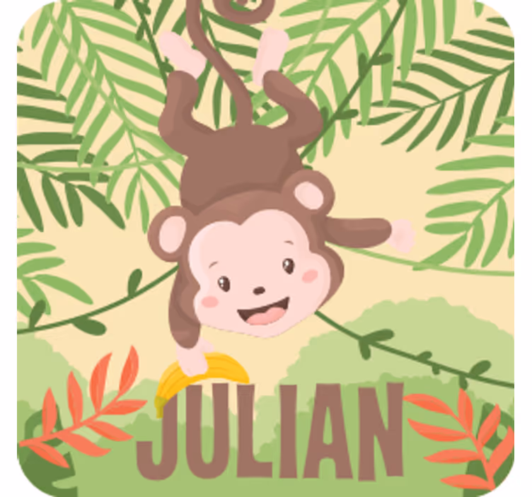 Blázen podtácek hravý opičí design - TenStickers