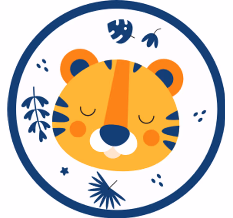 Blázen podtácek s roztomilou tváří tygra - TenStickers