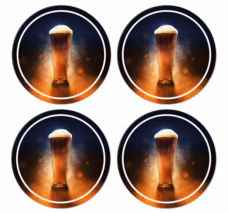čerstvé pivo design pivní podložky - TenStickers