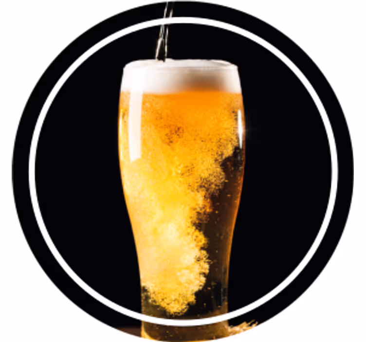 šálek piva pivo vinylové rohože - TenStickers